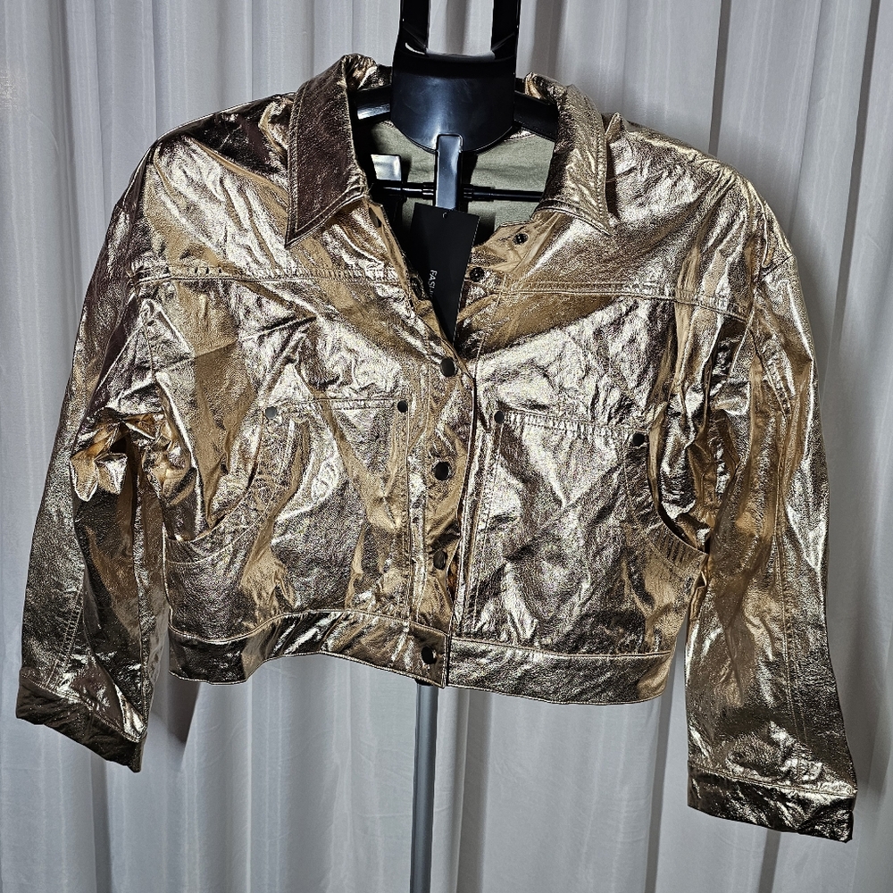 Fashion Nova Gold Blazer with Metallic Shine